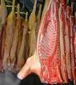 Abattoir carcases hanging IR